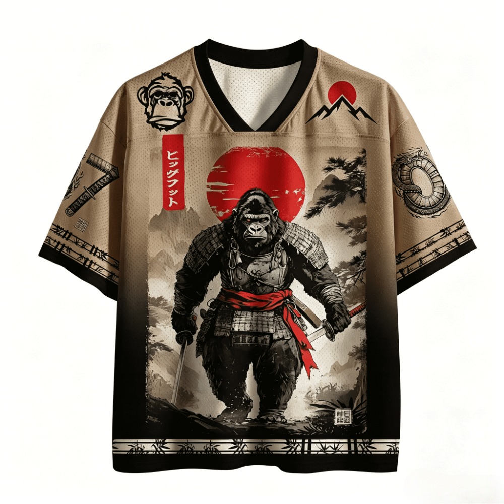 Japanese Summer Clothing Men - Harajuku Japanischer Samurai Gorilla 3DPrint Sport