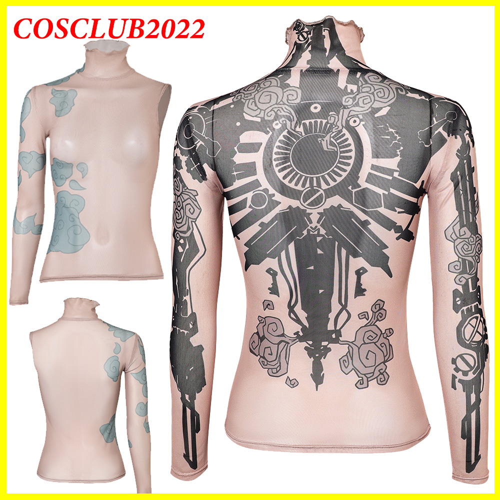 Summer Clothing Cheap - Frauen Arcane Jinx Cosplay Shirt Tattoo