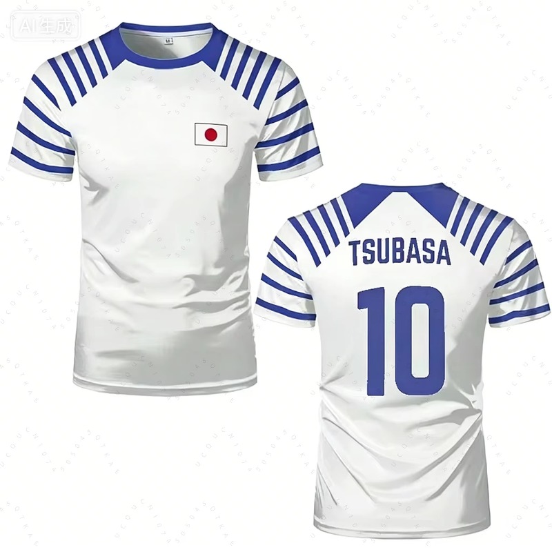 Japanese Summer Clothing Men - 2026 Heißer Captain Tsubasa Anime T-Shirt