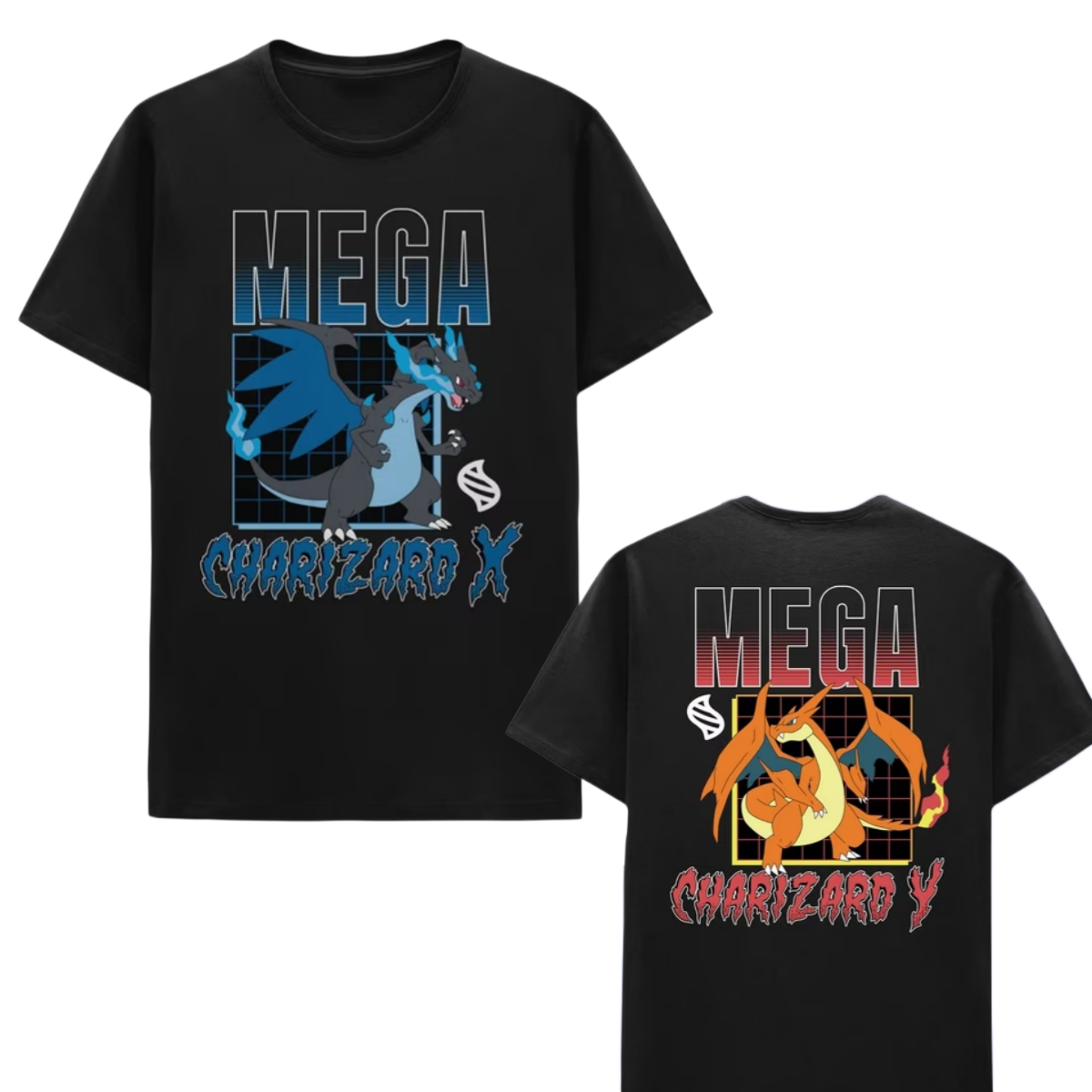 Summer Clothing Gifts - Anime Pokémon MEGA Charizard Bedrucktes Baumwoll-T-Shirt