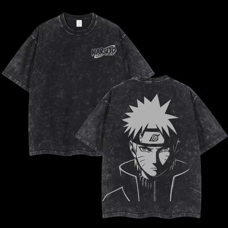 Japanese Summer Clothing Men - 2026 Sommer Naruto Oversized T-Shirt, Uzumaki