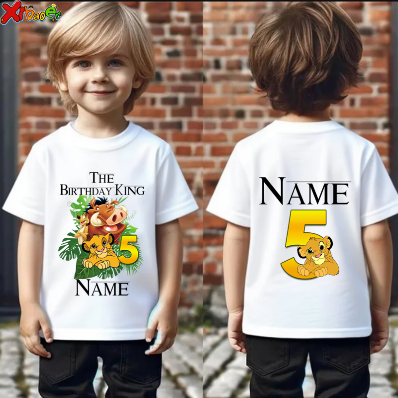 Summer Clothing Name - Geburtstagsjungen-Hemden, 5. Kinder, passende Outfits, personalisierter