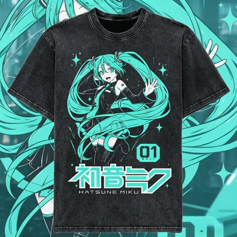 Japanese Summer Clothing Men - 2026 Sommer Japanischer Anime Hatsune Miku