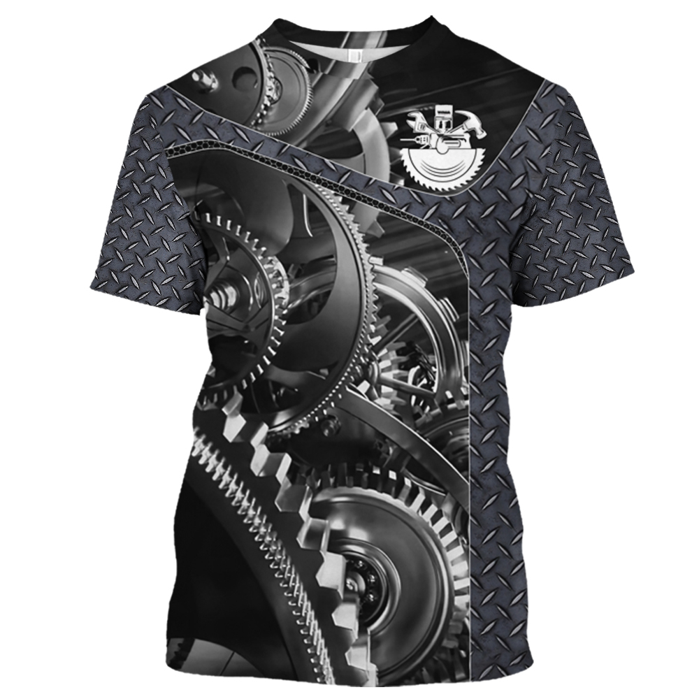 Summer Clothing Name - Vintage T-Shirt Mechaniker 3D Druck Tops