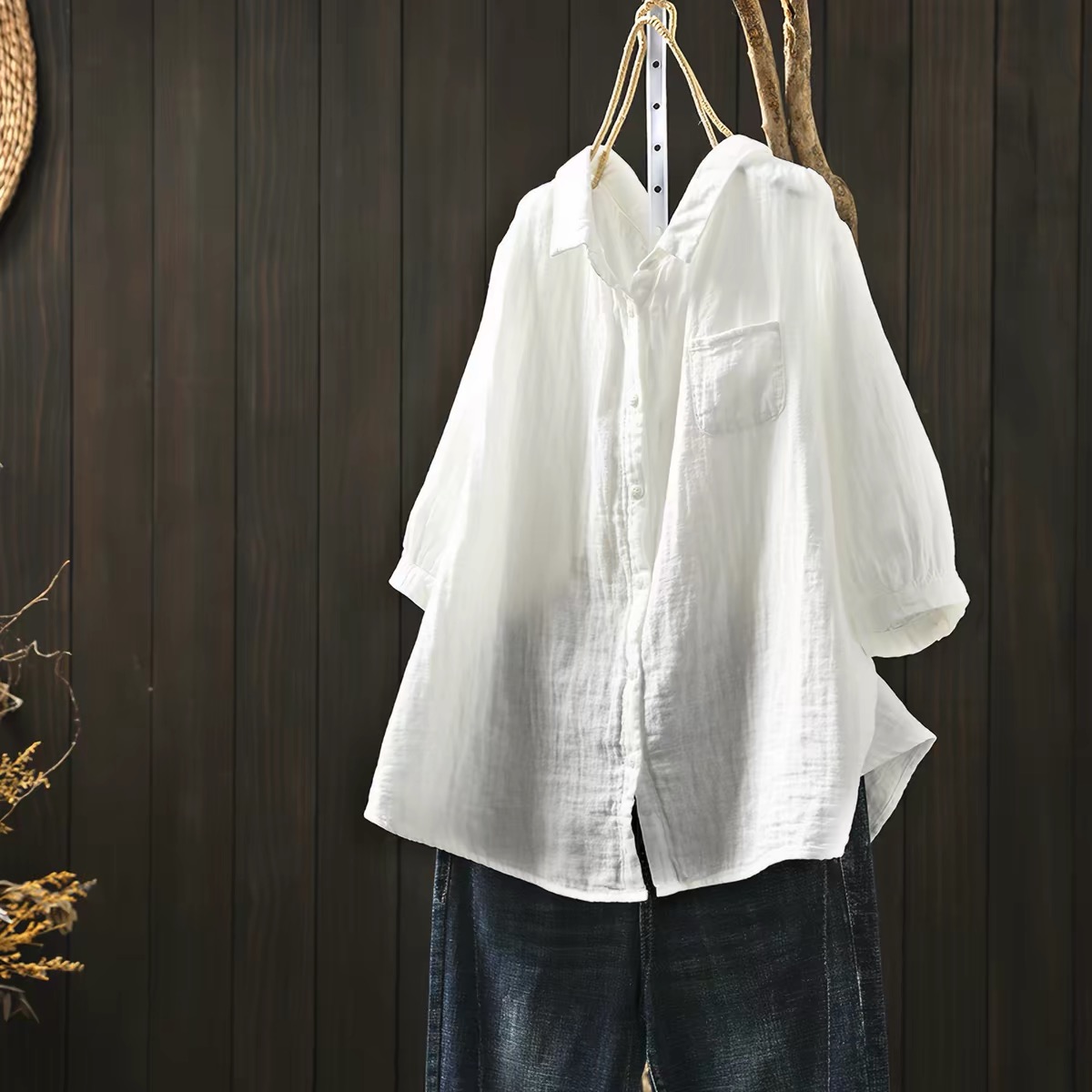 Summer Green Clothing - Plus-Size-Damenbekleidung im japanischen Stil aus Baumwollgarn