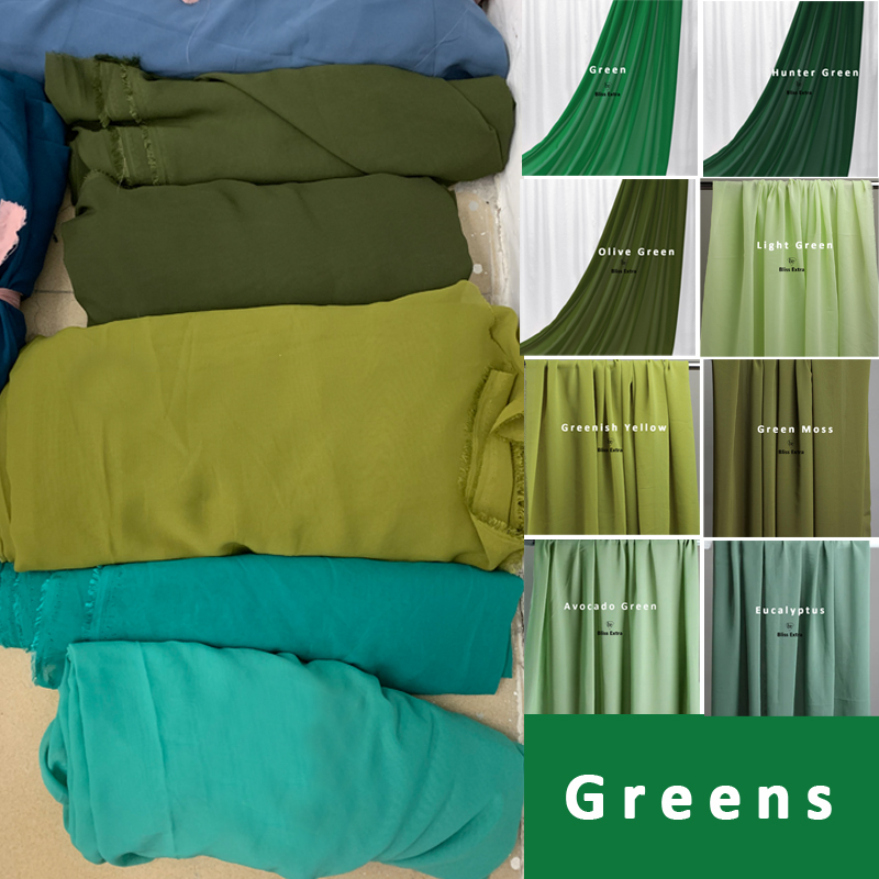 Summer Green Clothing - Grüner Chiffon-Stoff drapiert hoch dichtes Georgette-Polyester