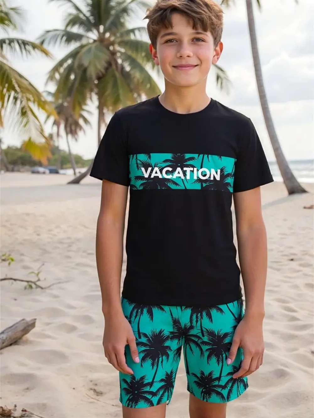 Summer Clothing List - Hawaii Kinder Sets Kokosnuss Baum 3D