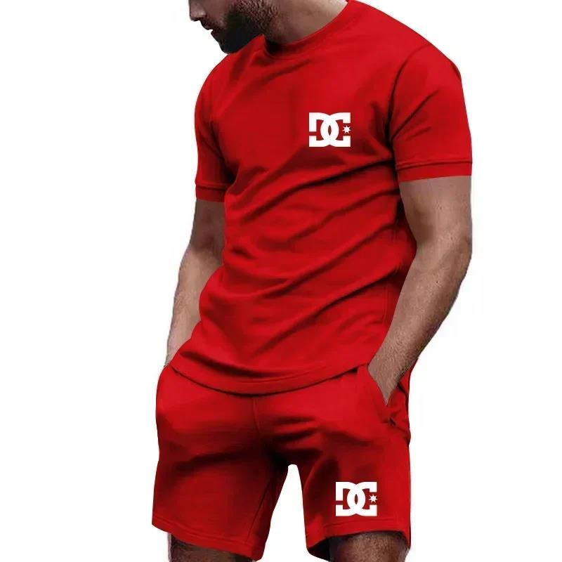 Summer Outdoor Clothing - Sommerliches neues Herren-Kurzarm-T-Shirt und atmungsaktive Shorts,
