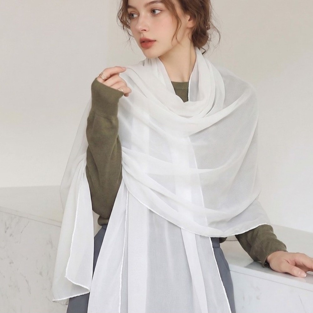 Einfarbiger dünner Schal aus C – Sarong Pareo Wrap Bewertung und Preis