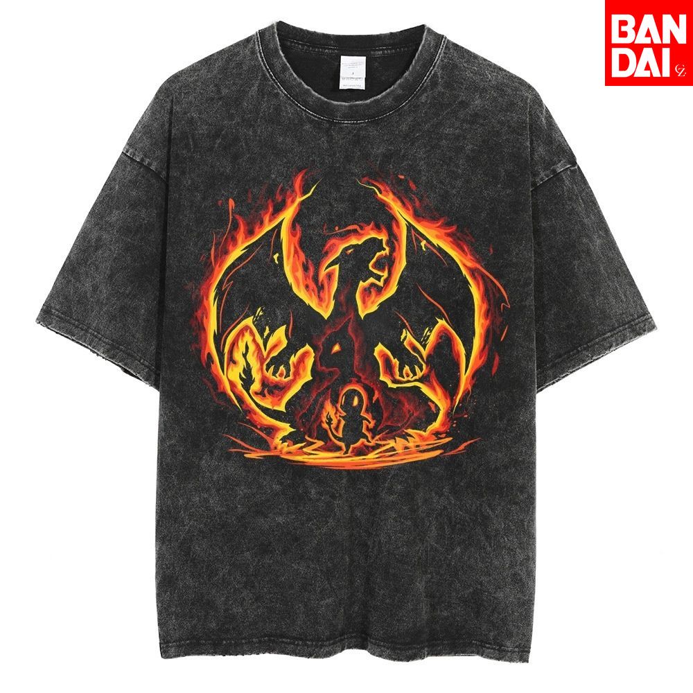 Pokemon Charizard T-Shirt Herr – Japanese Summer Clothing Men Bewertung und Preis