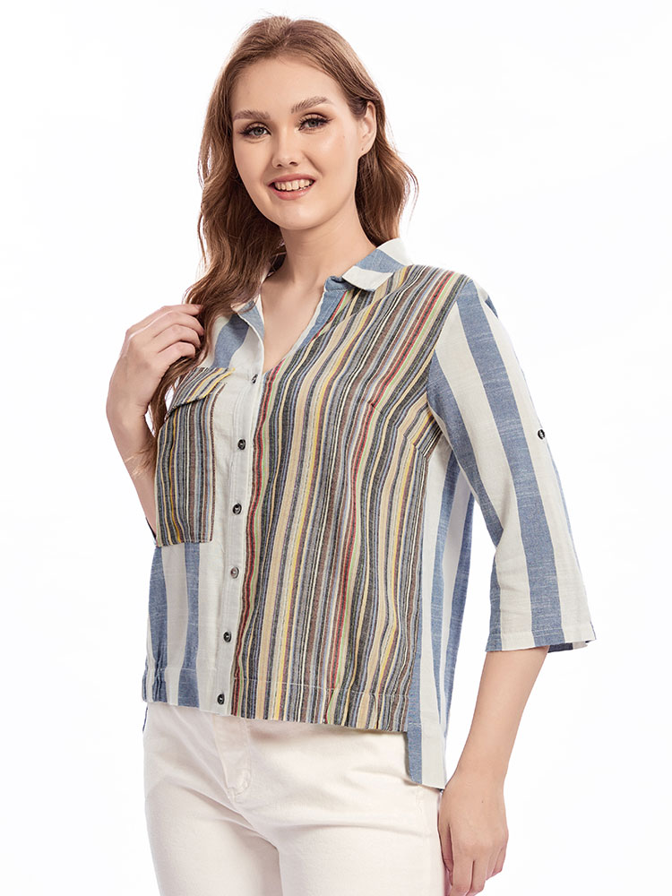 Das gewebte Revershemd für Dam – Summer Clothing Colors Bewertung und Preis