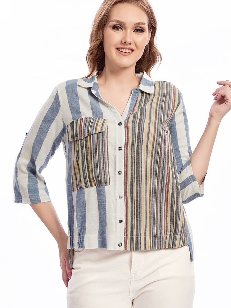 Das gewebte Revershemd für Dam – Summer Clothing Colors Bewertung und Preis