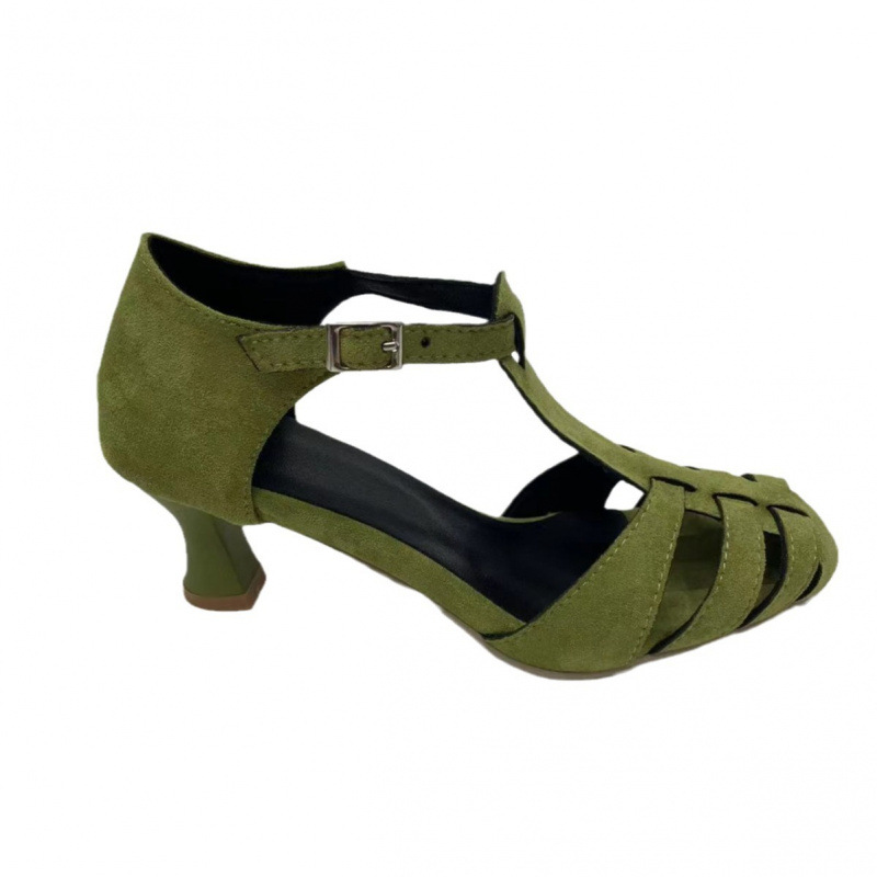 Damen Grüne Wildleder Kitten-H – Summer Clothing Office Bewertung und Preis