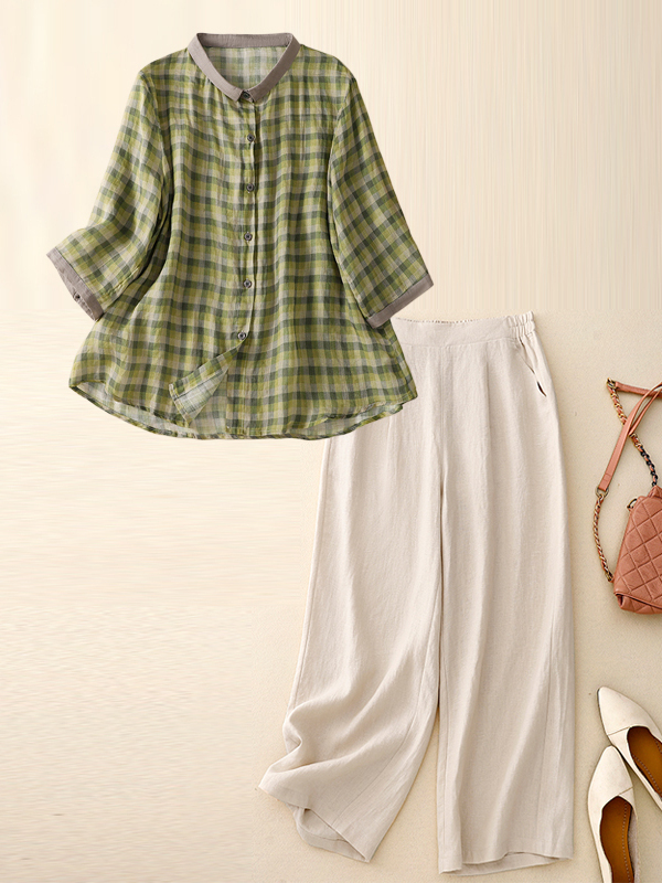 Baumwoll-Leinen-Set Sommer Sli – Summer Clothing Over 60 Bewertung und Preis