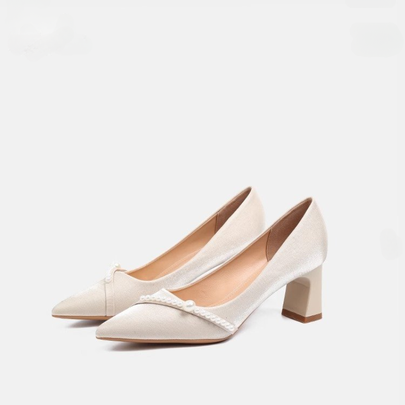 Elegante, perlenverzierte Pump – Summer Clothing Office Bewertung und Preis