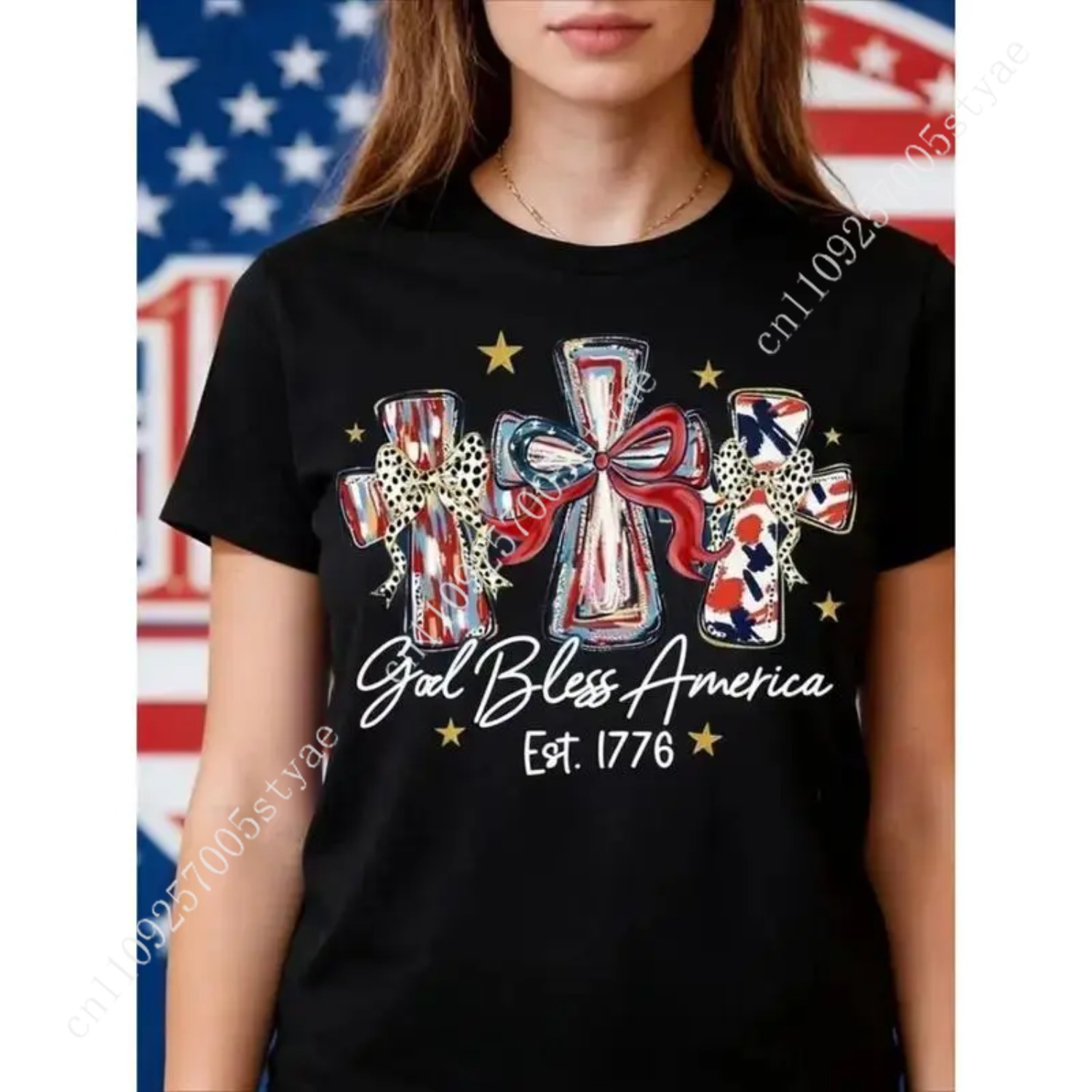 God Bless America Damen-T-Shir – Summer Quilt Bewertung und Preis