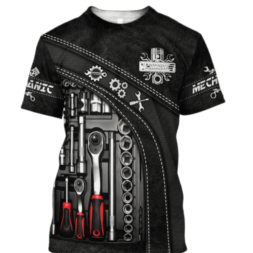 Vintage T-Shirt Mechaniker 3D  – Summer Clothing Name Bewertung und Preis