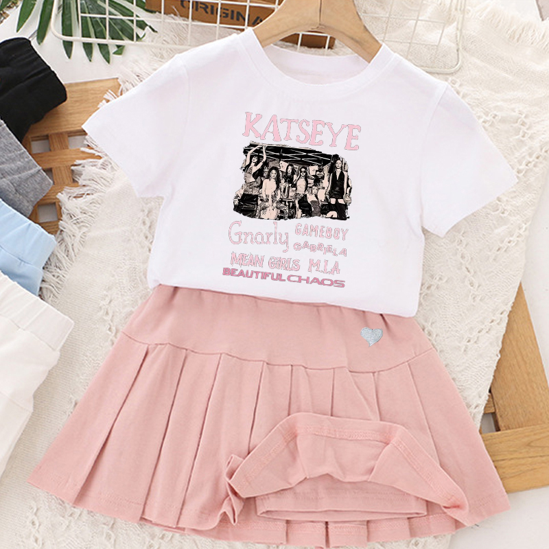 Kpop K-KATSEYE T-Shirt + kurze – Summer Clothing Gifts Bewertung und Preis