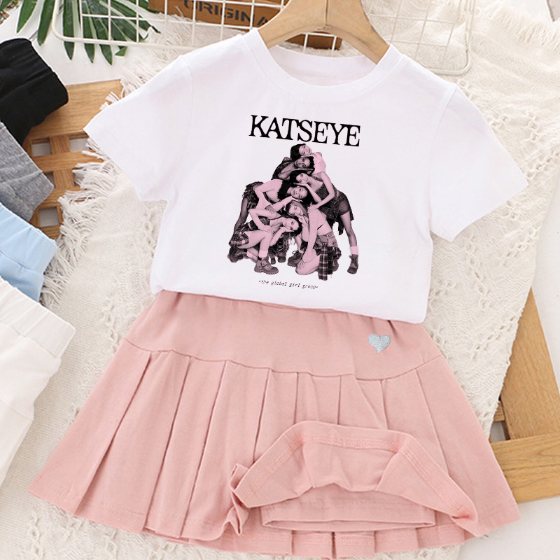 Kpop K-KATSEYE T-Shirt + kurze – Summer Clothing Gifts Bewertung und Preis