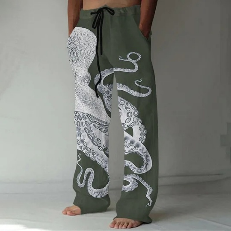 Japanische Kunst, Oktopus, Gra – Japanese Summer Clothing Men Bewertung und Preis