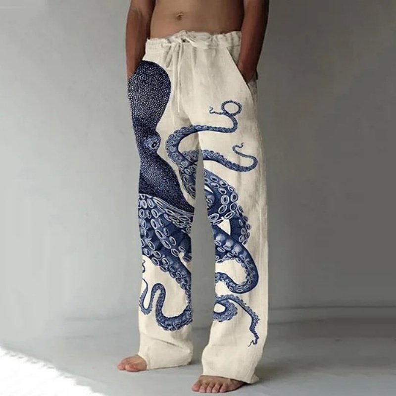 Japanische Kunst, Oktopus, Gra – Japanese Summer Clothing Men Bewertung und Preis
