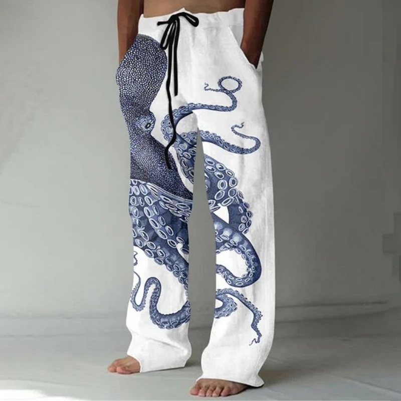 Japanische Kunst, Oktopus, Gra – Japanese Summer Clothing Men Bewertung und Preis